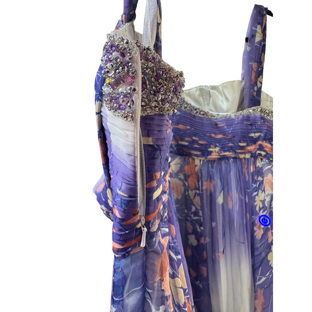 $450 Vintage Y2K Beaded Dave & Johnny Maxi Dress Size 1/2 (S) NWT - Picture 5 of 10